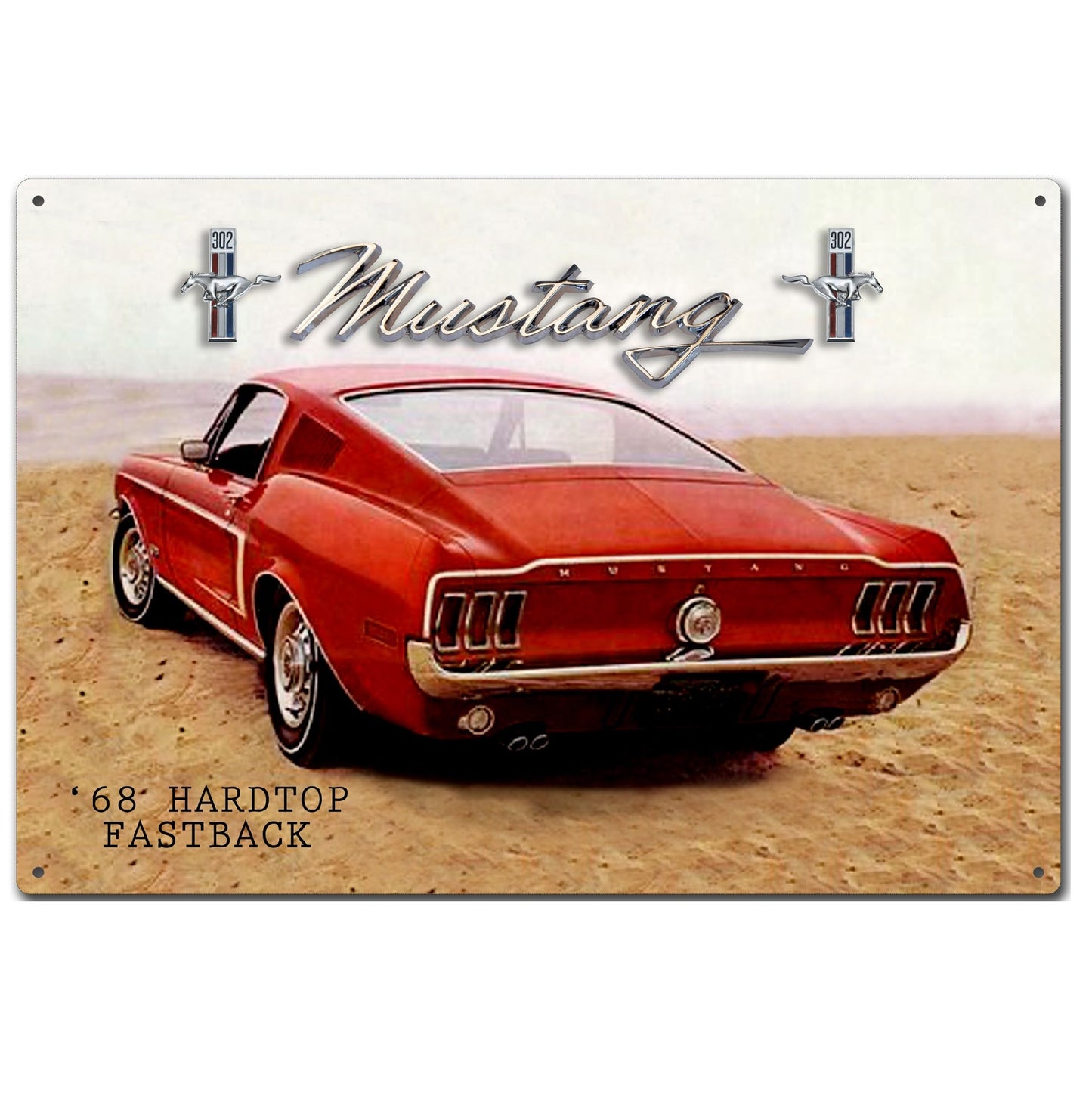 68 Mustang Tin Sign