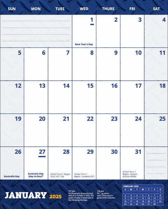 Plant Edition 2025 - Australian Tradie Calendar