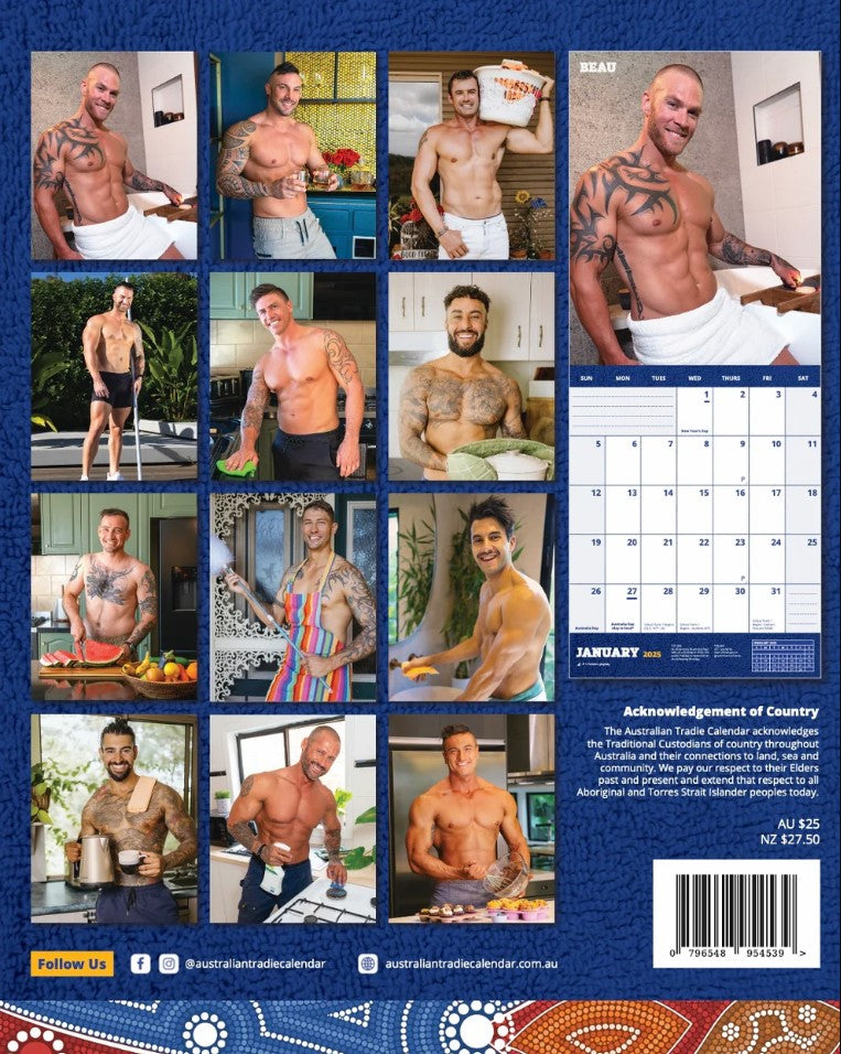 Housework Hunk 2025 - Australian Tradie Calendar