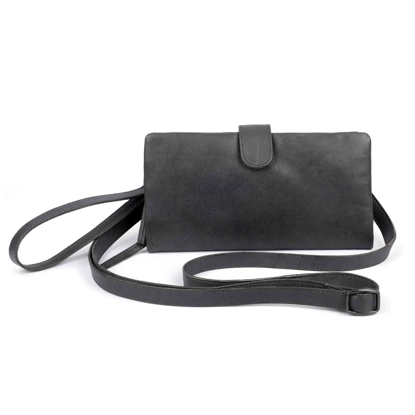 Slash Clutch & Crossbody Bag [col:black]