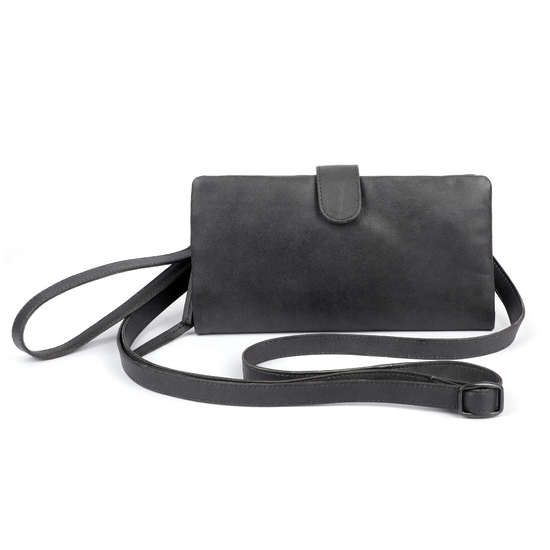 Slash Clutch & Crossbody Bag [col:black]