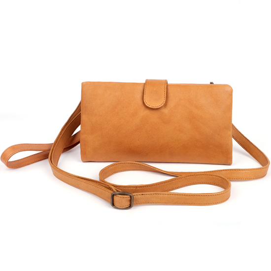 Slash Clutch & Crossbody Bag [col:tan]