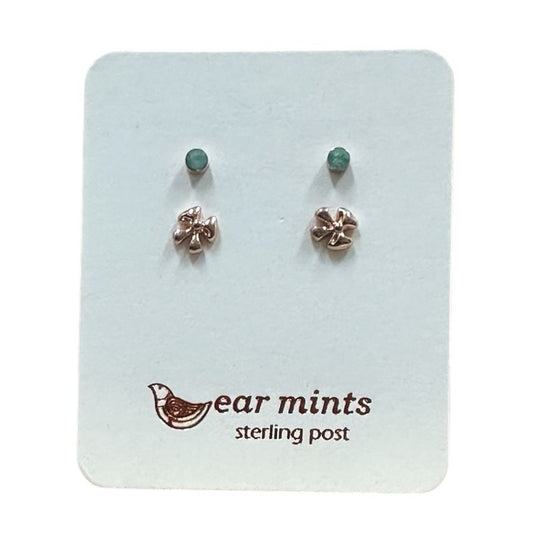 Fabienne - Earrings Studs Bow & Pacific CZ [Col:Rose]