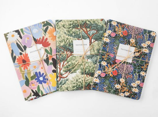 Vevoke Note Book - Kaleido A5  Cloth Florals 3 Pack