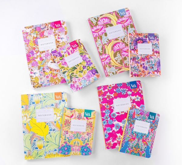 Vevoke Note Book - V&A  A6 Soft Cover Neon  Floral