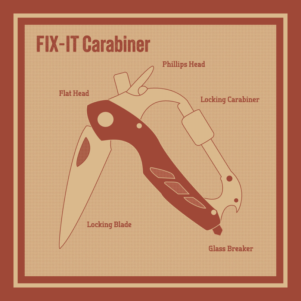 Fix It Carabiner Multi Tool - Trixie & Milo