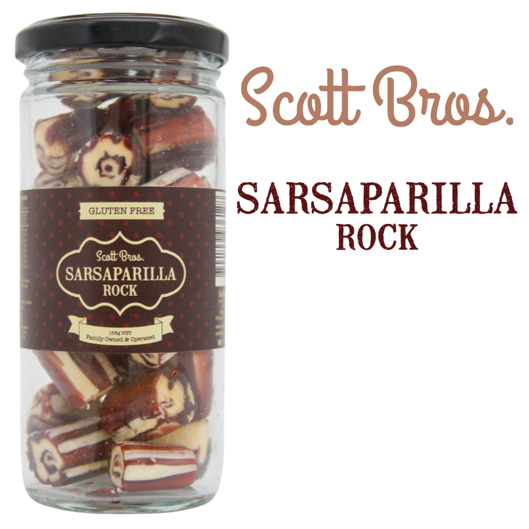 Sarsaparilla Rock 155g - Scott Bros