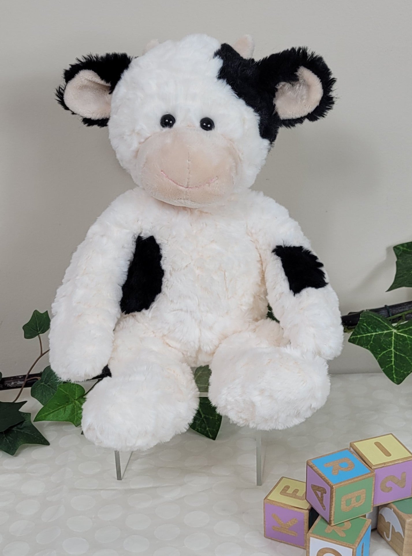 Petite Vous - Wilbur the Black & White Cow Plush