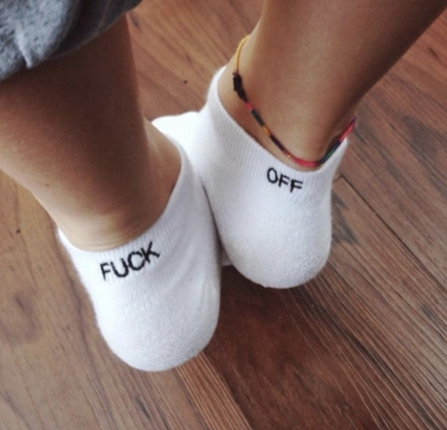 Fuck Off Anklet Socks