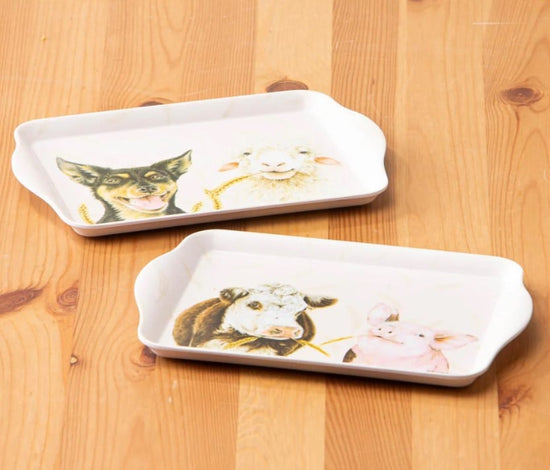 Ashdene - Farmyard Faces 2pk Scatter Tray