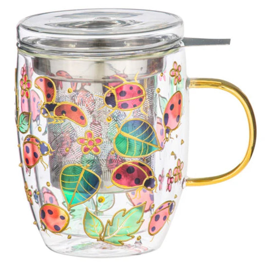 Nature's Keepers Double Walled 3 Piece Infuser Set - Ladybug