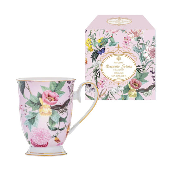 Romantic Garden - Pink Footed Mug
