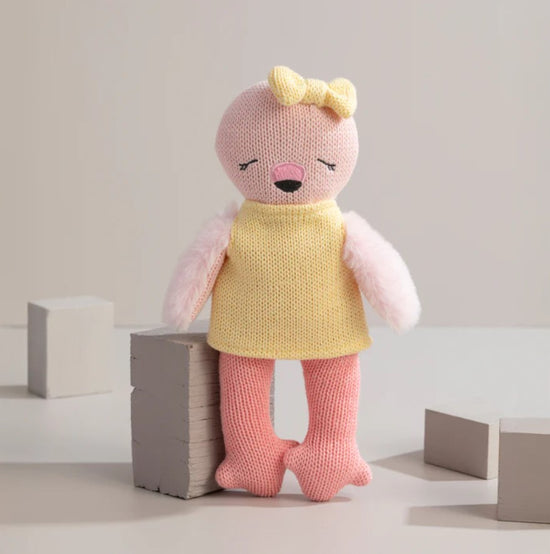 Living Textiles - Knitted Toy Freya the Flemingo