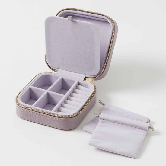 Calla Square Jewellery Case - Lilac