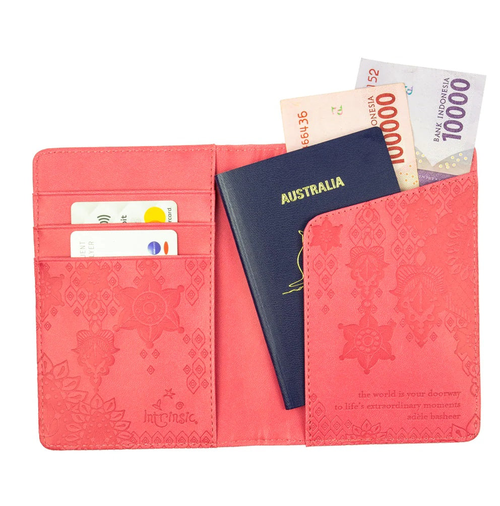 Coral Crush Passport Wallet