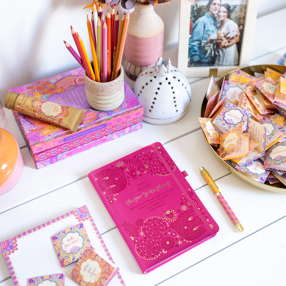 2025 Diary Planner | The Year to Rise Strong - Positively Pink