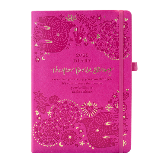 2025 Diary Planner | The Year to Rise Strong - Positively Pink