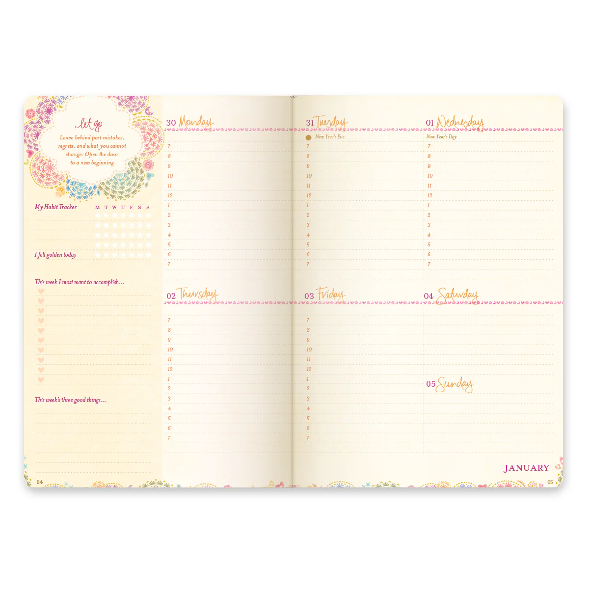 2025 Diary Planner | The Year to Rise Strong - Positively Pink