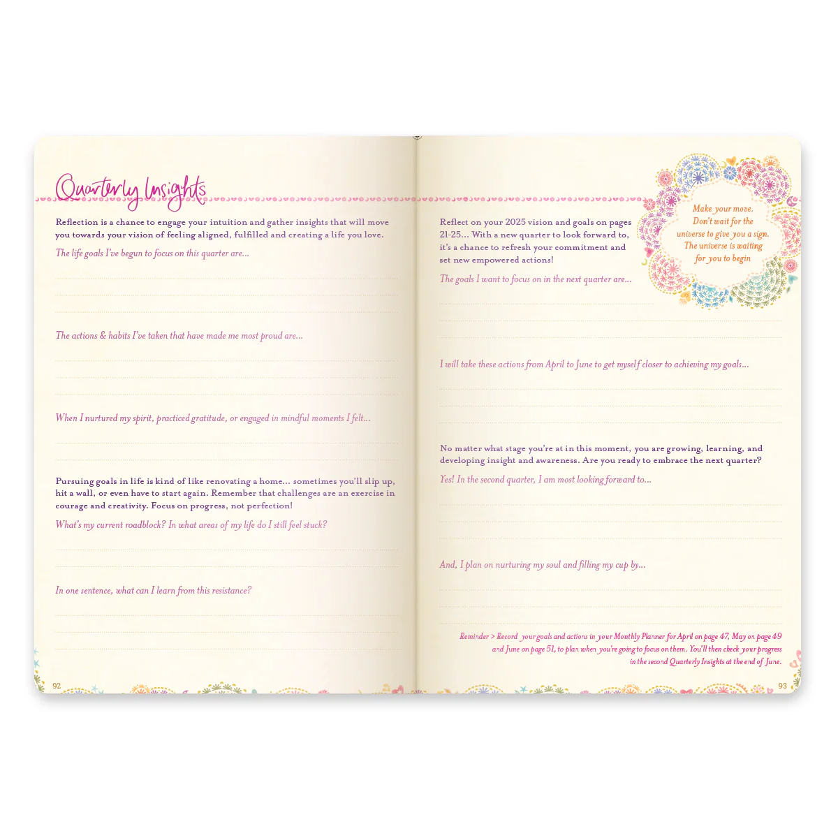 2025 Diary Planner | The Year to Rise Strong - Positively Pink