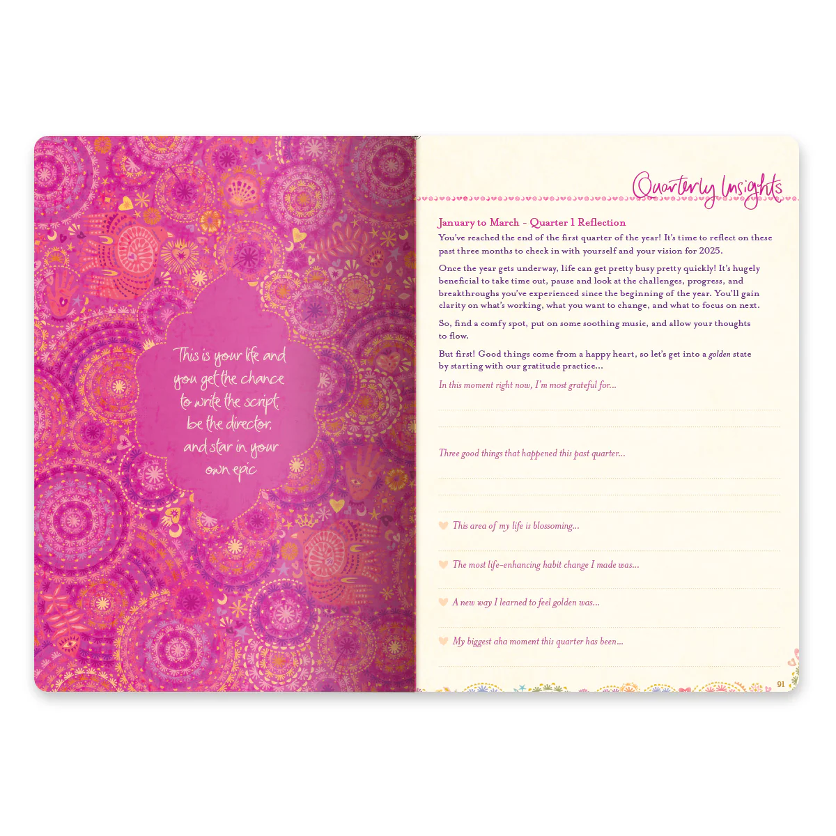 2025 Diary Planner | The Year to Rise Strong - Positively Pink