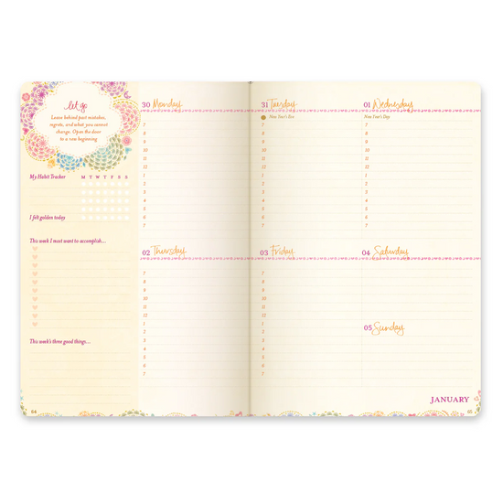 2025 Diary Planner | The Year to Ignite Your Light - Peach