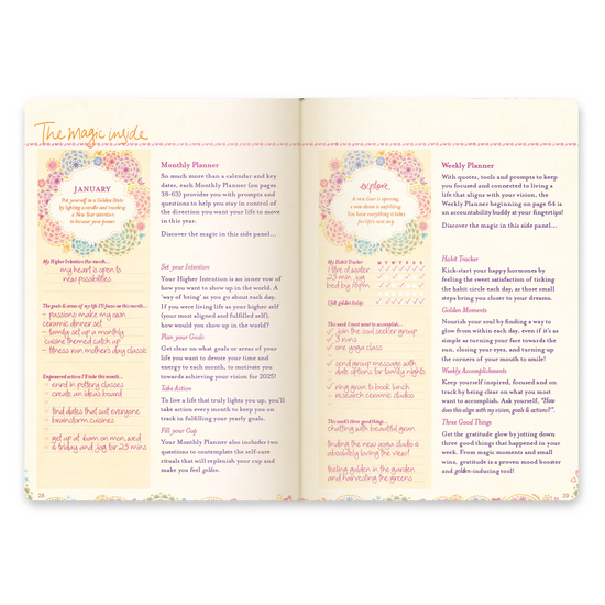 2025 Diary Planner | The Year to Ignite Your Light - Peach