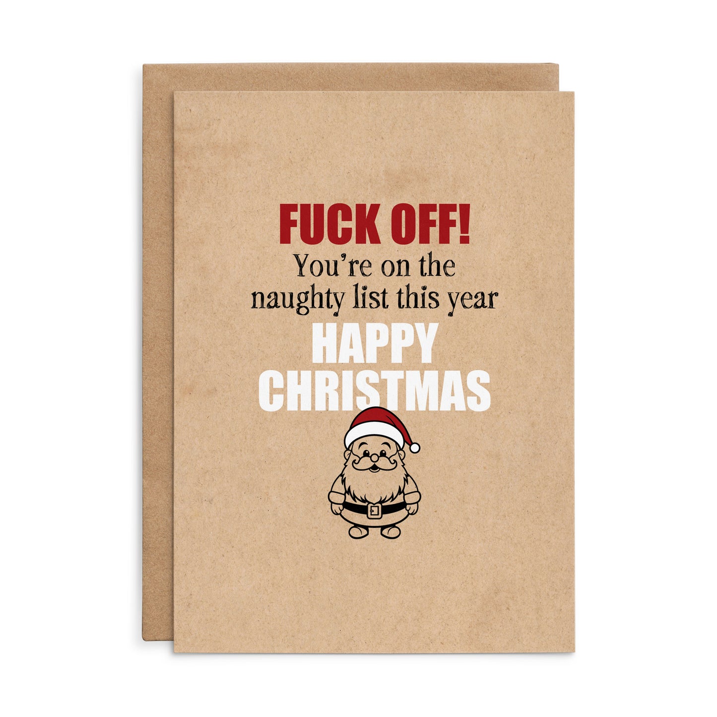 You're On The Naughty List - Defamations Christmas Card