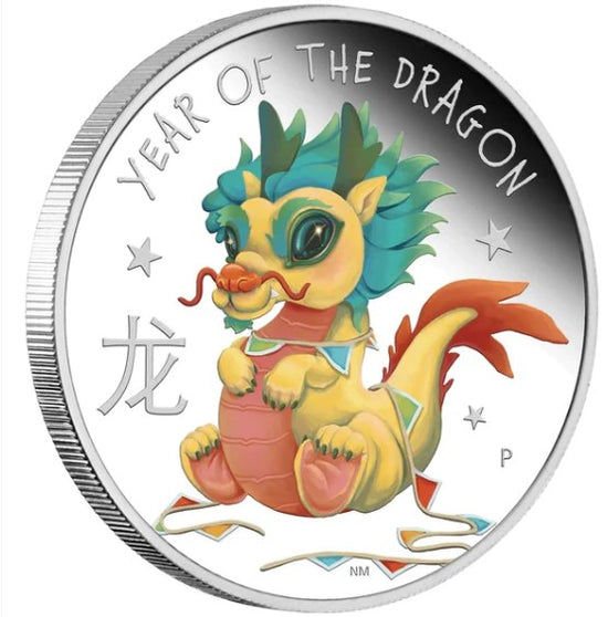 2024 Lunar Iii Baby Dragon 1/2oz Silver Proof Coin - 24n51aaa