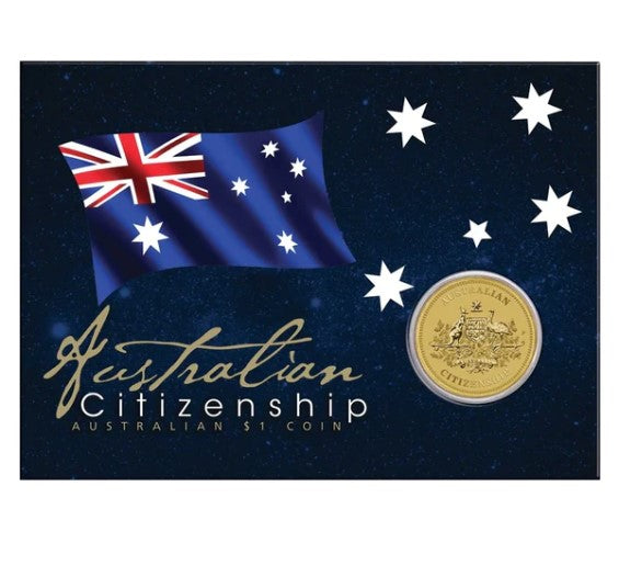 Australian Citizenship 2024 1 Dollar Coin In Card