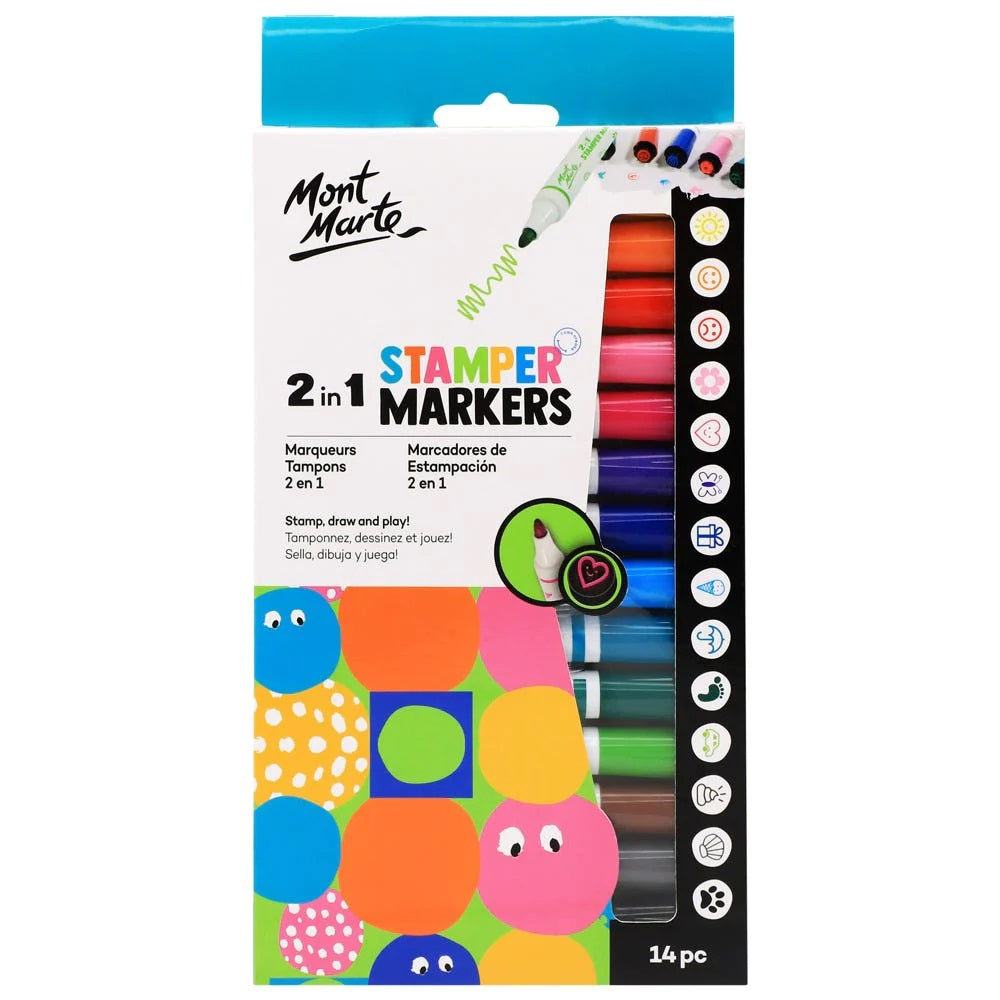 2 In 1 Stamper Markers 14pc