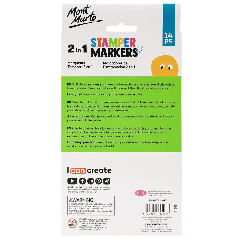 2 In 1 Stamper Markers 14pc