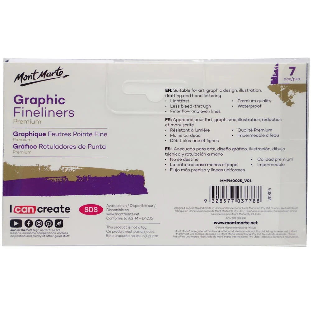 Graphic Fineliners Set Premium 7pc