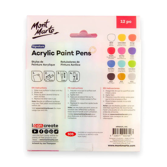 Acrylic Paint Pens Signature Fine Tip 12pc