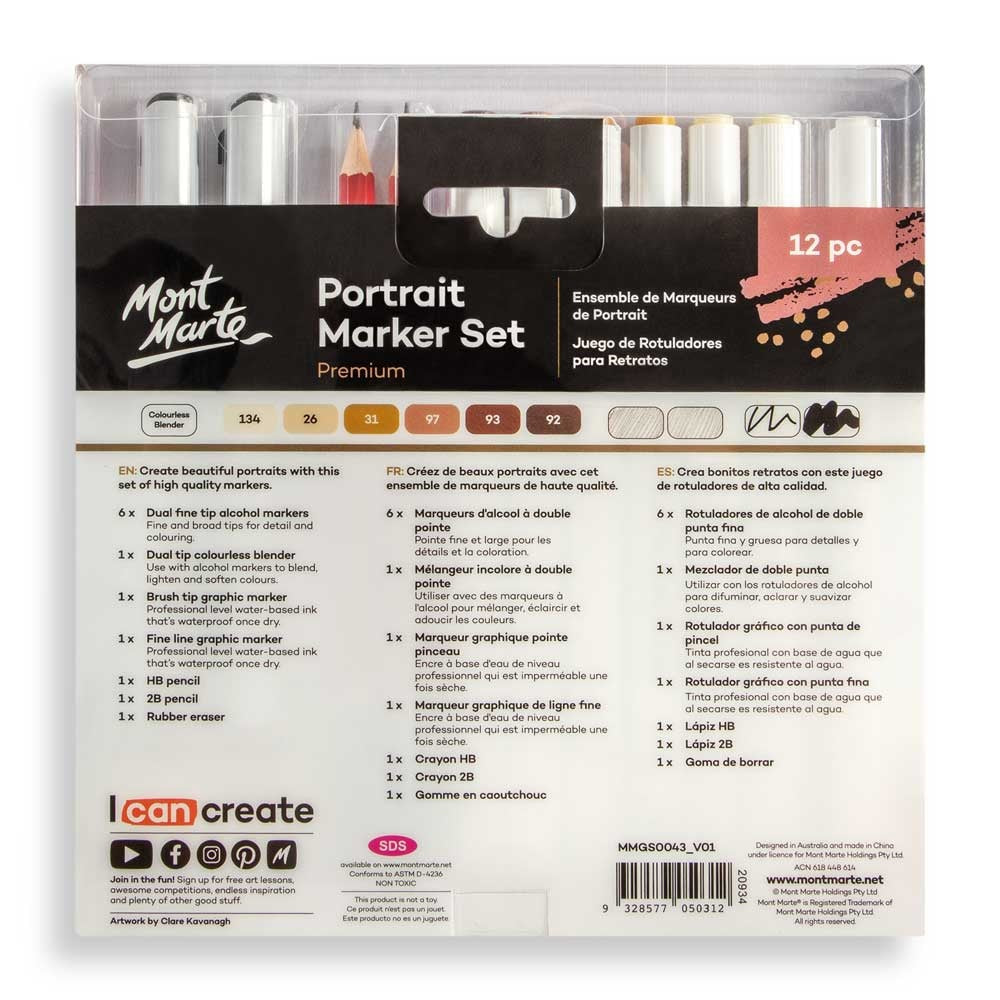 Portrait Marker Set Premium 12pc