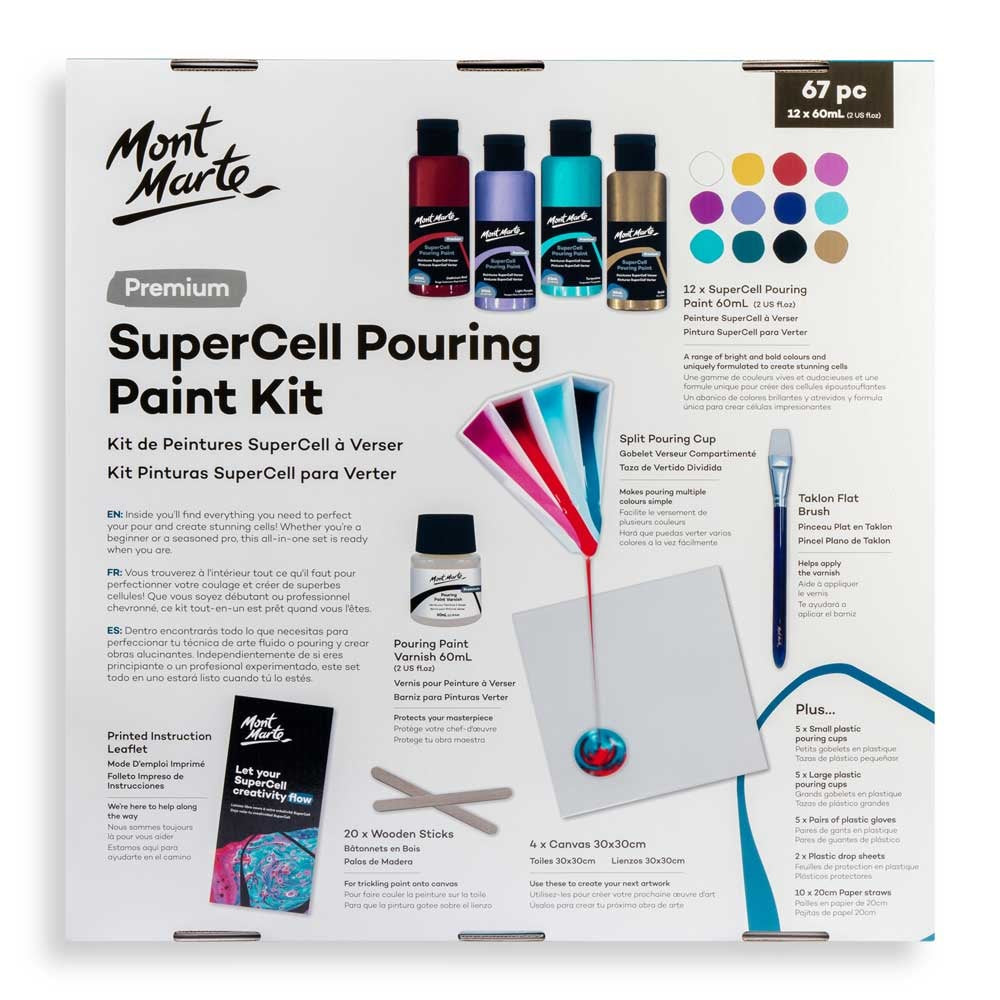 Supercell Pouring Paint Kit Premium 67pc *Pick up Only*