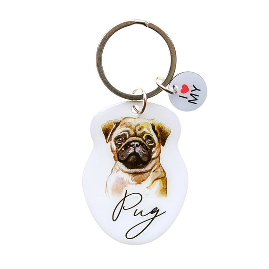 Pet Keyring Pug