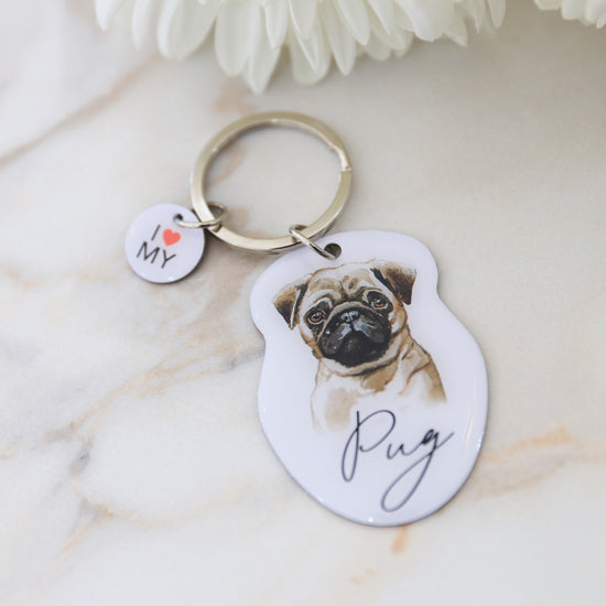 Pet Keyring Pug