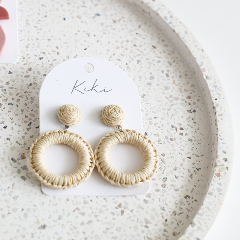 Kiki Natural Circle Earrings