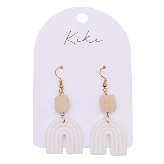 Kiki White Rainbow Earrings