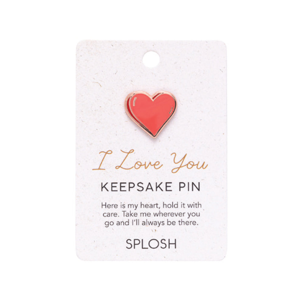 Valentines Day I Love You Keepsake Pin