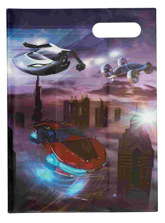 Spencil A4 Book Cover - Flying Cars