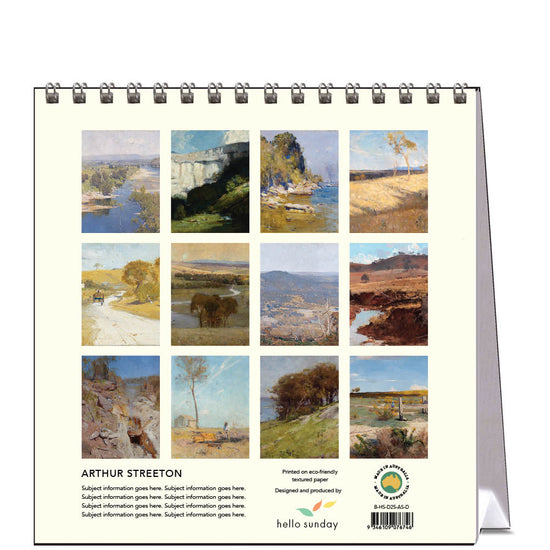 2025 Desk Calendar Arthur Streeton Australian Artist