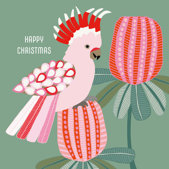 Bcna - Pink Galah - 10 Charity Christmas Cards Pack