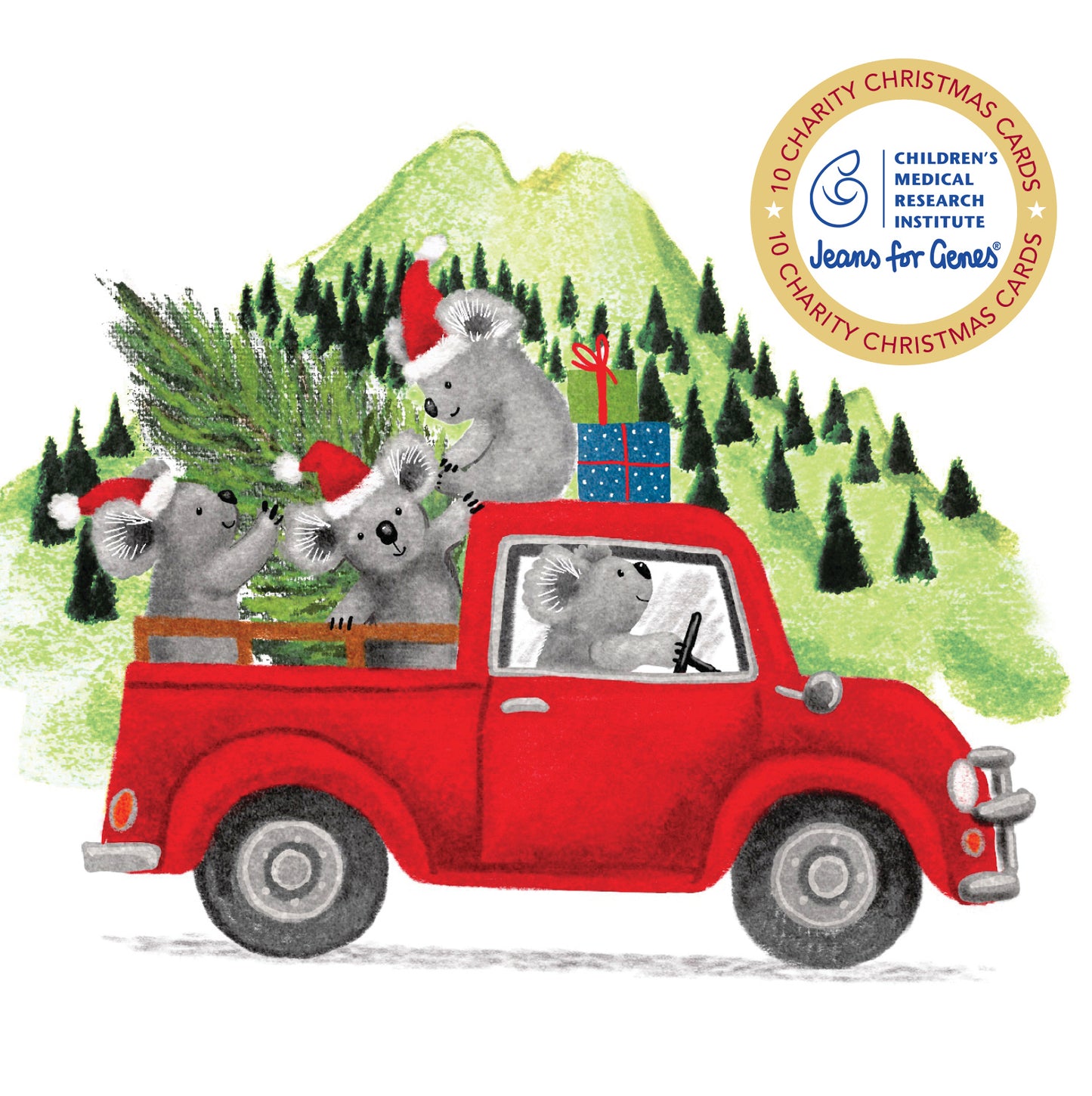 Cmri - Koala Trees - 10 Charity Christmas Cards Pack