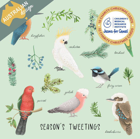 Cmri - Australian Birds - 10 Charity Christmas Cards Pack