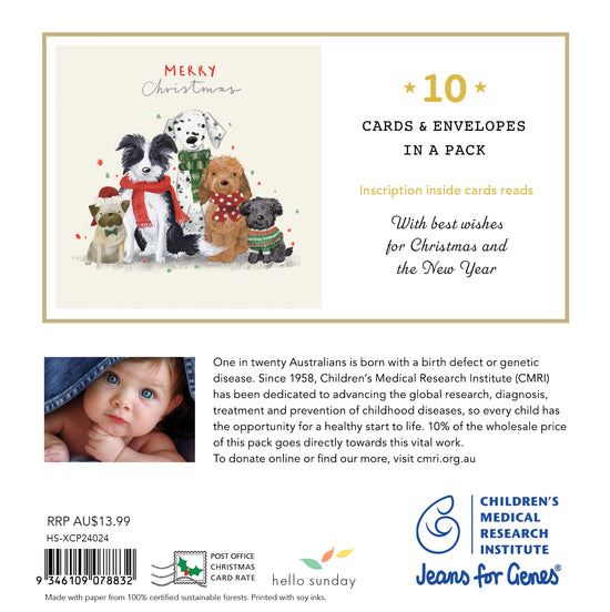 Cmri - Furry Friends - 10 Charity Christmas Cards Pack