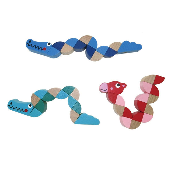 Kaper Kidz Wooden Jointed Crocodile Giraffe Fidget Toy