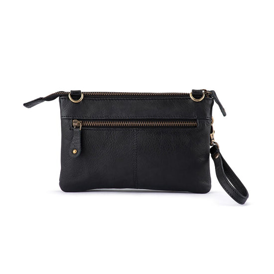 Verona - Weaved Crossbody Phone Bag Black