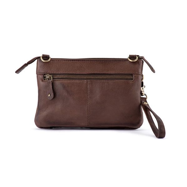 Verona - Weaved Crossbody Phone Bag Brown