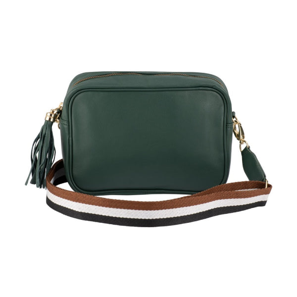 Franco Bonini - Crossbody Bag Wide Strap Bottle Green